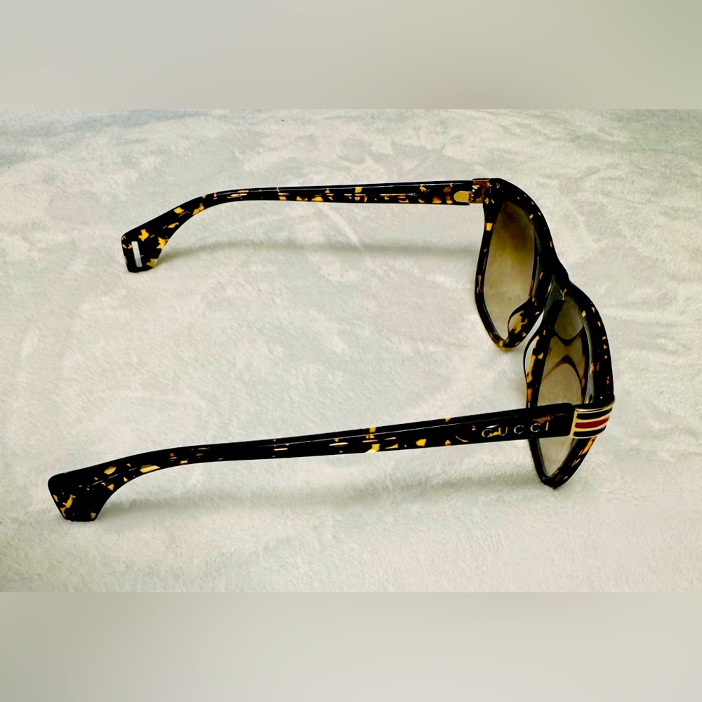 Gucci Rectangular Squared Havana Dark 54 mm Men’s Eyeglasses - Picture 9 of 13